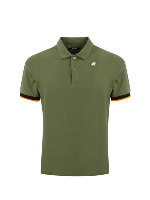 Polo Vincent Piquet in cotone Green lichen K-WAY | K 1125BWV15